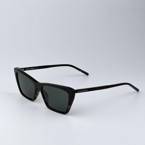 Saint Laurent SL737 MICA THIN 002 Men BRAND NEW Sunglasses Havana Grey Cat Eye - Picture 6 of 12